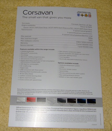 Vauxhall corsa van single - van,