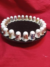 24  X  ROYAL GRAFTON BONE CHINA THIMBLES FLOWER FAIRY ALPHABET COLLECTION 