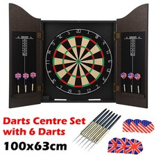 Darts Centre Set MDF Walnut
