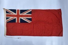 Vintage British Merchant Naval Ensign Flag Or Red Duster Hand Stitched 115 cm