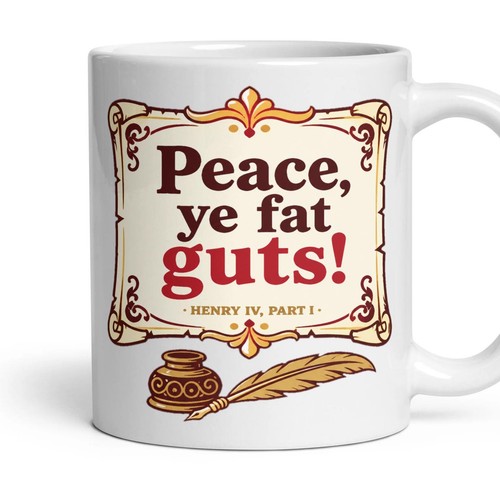 Peace fat guts mug - ye, guts!