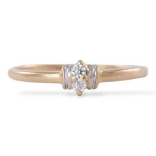 Vintage 18K Yellow Gold Cubic