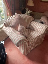 Harrods Part Of A Suit  Large Extremely Comfortable Chair With Matching Stool