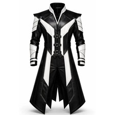 Black White Faux Leather