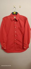 Blue Gas Jeans Med (40" chest) long sleeve red shirt. 100% cotton, good conditio