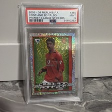 2003 - 2004 Merlin Premier League Holo Sticker Cristiano Ronaldo PSA 9 Mint SP