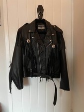 black OSX leathers biker