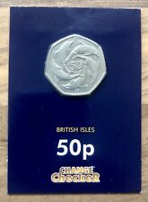 DOLPHINS 50p 2001 GIBRALTAR BRITISH ISLES CHANGE CHECKER CARDED FIFTY PENCE COIN