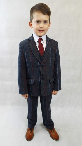 Boys piece navy check - 5,