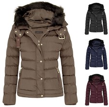Womens Girls Warm Jacket Fur