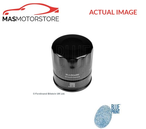 Engine oil filter blue - oil, print