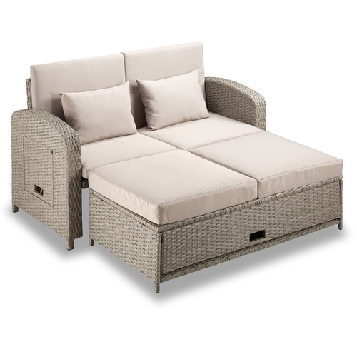 Reclining garden sofa set - reclining,