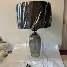 Black Smoked Glass Lamp with