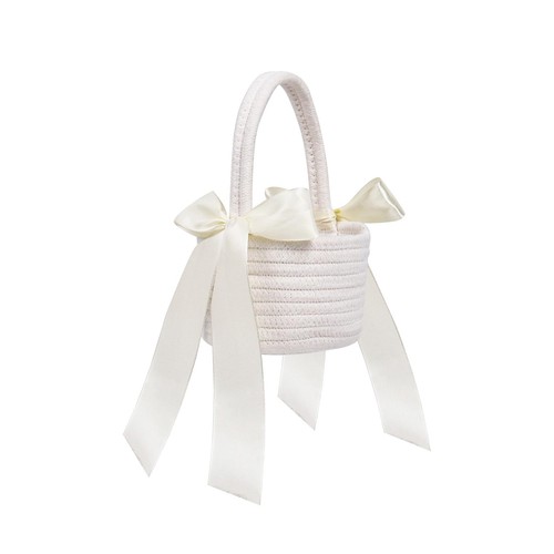 Cotton flower girl basket for - flower,