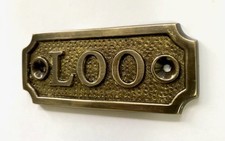 LOO Door Sign PLAQUE + SCREWS