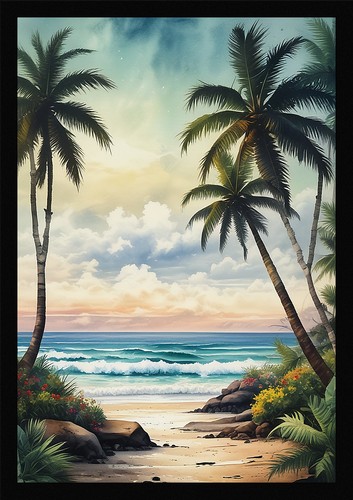 Epic tropical beach framed - epic,