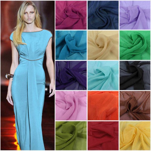 Chiffon sheer fabric plain - chiffon,