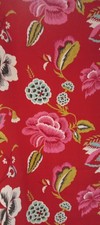 Designers Guild Anichov/Red Fabric 4.5 Metre Remnant New 140cm Wide Cotton £140