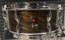 Vintage Premier Royal Ace Snare Drum 1960s Mahogany Duro Wrap