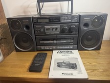 Vintage Panasonic RX-DT680 Double Cassette CD Boombox with Remote Control