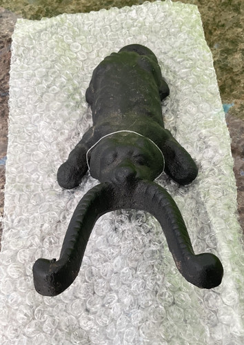 Cast iron dog - iron, boot