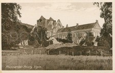 Antique Postcard Pluscarden Priory Elgin Moray Scotland Davidson Bros Monastery