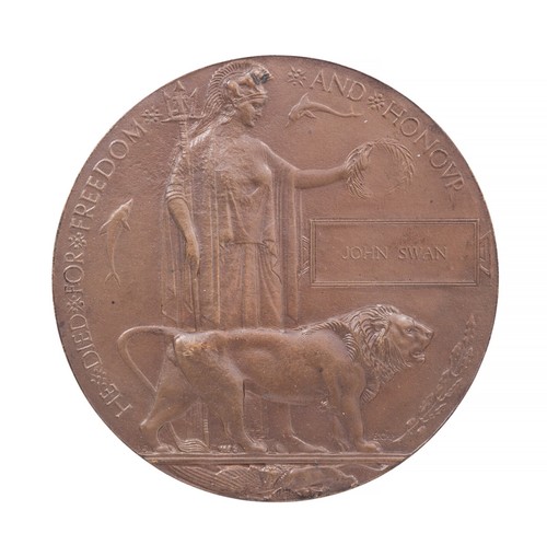 Ww1 memorial plaque john swan - memorial,