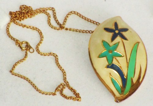 Vintage gold gilt cloisonne - gilt,