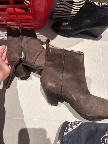 Acne brown suede - suede, boots