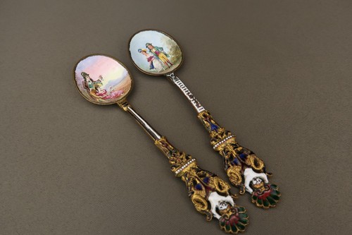 Pair antique viennese gilt - pair,