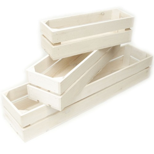 Wooden planter trough crate - trough,