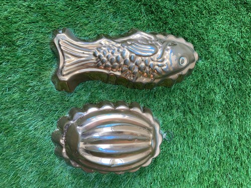 Copper jelly moulds - 2x,