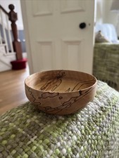 Hand turned spalted beech key - beech,