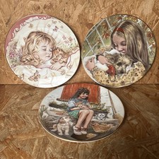 3 Royal Worcester Children of the Week Plates Monday, Wednesday & Friday's Child