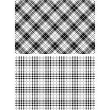 Tim Holtz Cling Rubber Stamps - Perfect Plaid CMS383