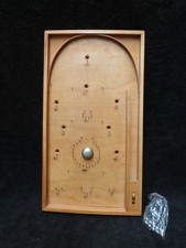 VINTAGE WOODEN BAGATELLE PIN BALL GAME WITH BALLS MADE IN CZECHOSLAVAKIA