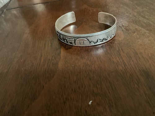 Silver indian made cuff - made,