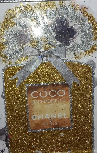 Gold bottle home decor - a4,