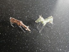 2 Glass Deer Figurines Filled