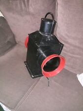 Extra Large Vintage BR(M) Midlands Railway Crossing Gate Lamp Red Fisheye Lenses