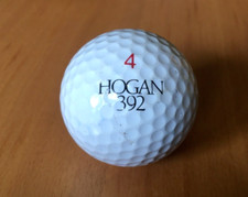 RETRO SINGLE "HOGAN 392" WHITE GOLF BALL WITH BLACK&RED PRINT