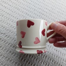 Emma Bridgewater Pink Hearts 1/4 Pint Baby Small Mug - Rare Early Backstamp