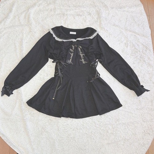 Liz lisa black mini dress - black,