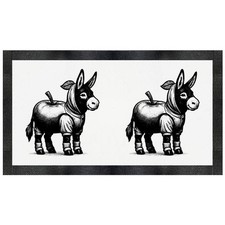 'Donkey Wearing Apple Costume' Pet Feeding Mat (PM00027681)