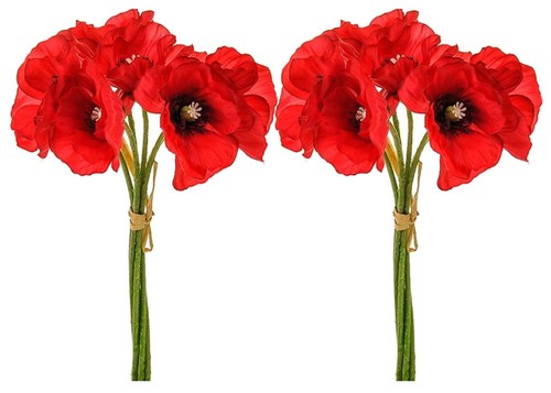 Artificial poppy bunches - artificial,