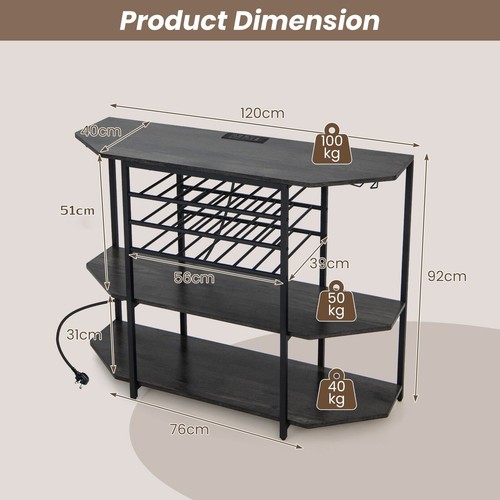 Wine bar cabinet tier - wine, 3