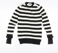 Zara Women Black White Striped