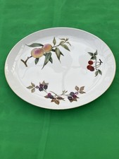 ROYAL WORCESTER England EVESHAM Flameproof Porcelain Oval Serving Platter 13"