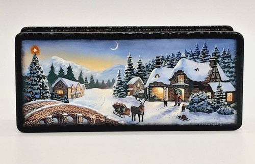 Christmas scene fedoskino - christmas,