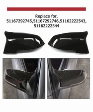 2x Gloss Black Side Mirror